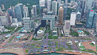 香港逾47万市民集会呼吁救香港
